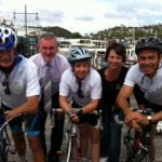 Launch of the 2012 Diabetes Tasmania Pollie Pedal were Greg Hall MLC, Launceston Mayor Albert Van Ze