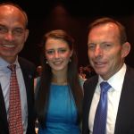 with Prime Minister the Hon Tony Abbott and my daughter Nina